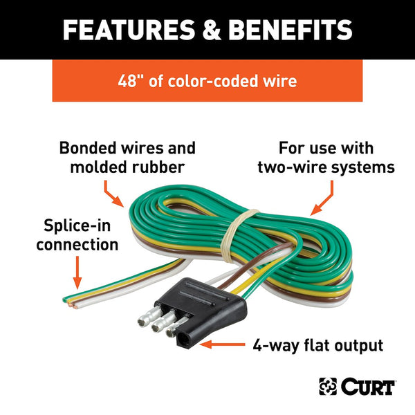 Curt 4-Way Flat Trailer Wiring Connector (MPN: 58348)