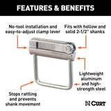 Trailer hitch receiver tube anti rattle bracket (MPN: 22320)