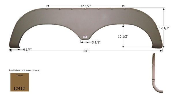 Icon Fender Skirt for Tandem Axle RVs (MPN: 12412)