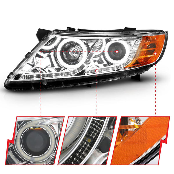 AnzoUSA Headlight Assembly With Halo (MPN: 121459)