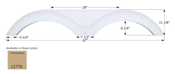 Icon Fender Skirt For Tandem Axle RVs (MPN: 12770)