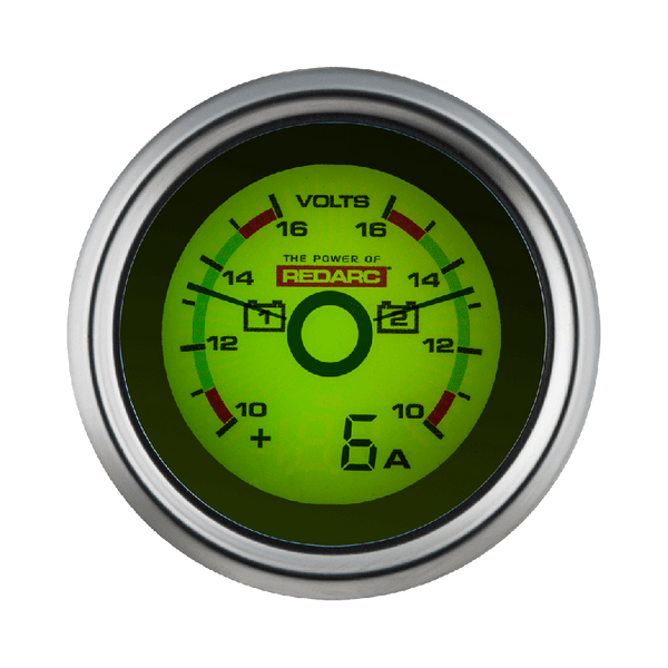 Redarc Dual Voltage Gauge (MPN: G52-VVA)