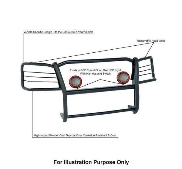 Black Horse Grille Guard Kit (MPN: 17GT25MA-PLFR)