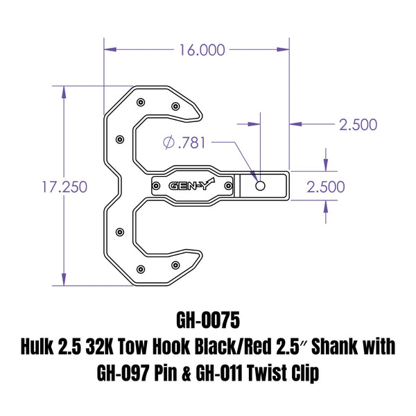 Gen-Y Hitch Pintle Hook (MPN: GH-0075)