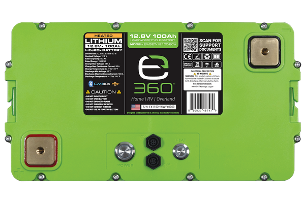 Expion 360 Group 27 Lithium Iron Phosphate Battery (MPN: EX-G27-12100-BCH)