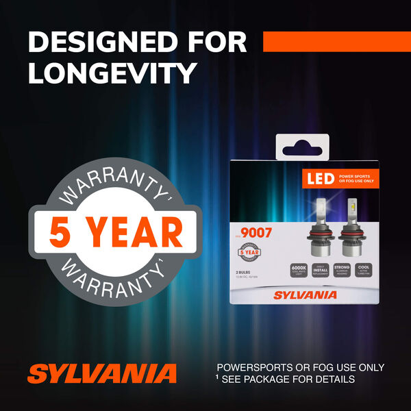Sylvania LED Fog and Powersports Bulb (MPN: 9007SL.BX2)