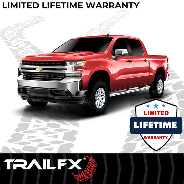 TrailFX Nerf Bar 4 Inch Oval Tube Side Steps (MPN: A1535S)