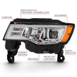 AnzoUSA Headlight Assembly With Projector Beam (MPN: 111419)