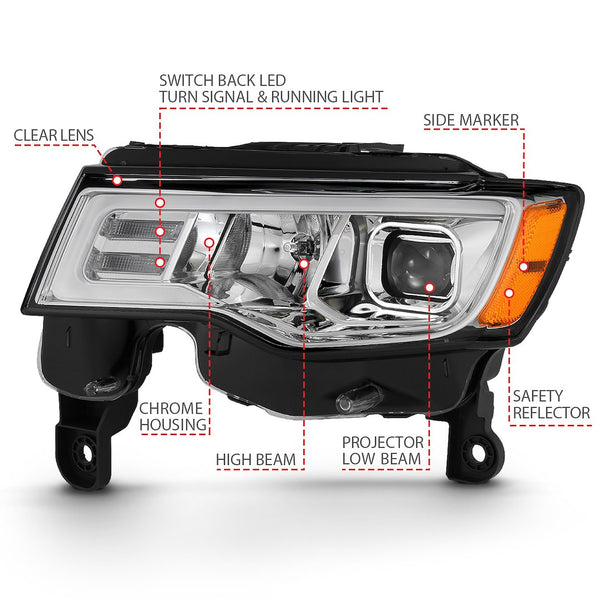 AnzoUSA Headlight Assembly With Projector Beam (MPN: 111419)