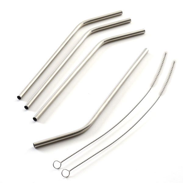 Norpro Stainless Steel Curved Beverage Straws (MPN: 436)