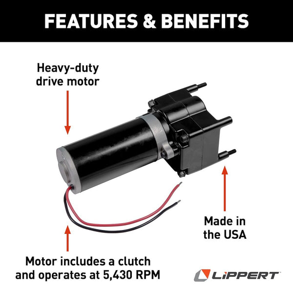 Lippert Components Power Landing Gear Motor (MPN: 241795)