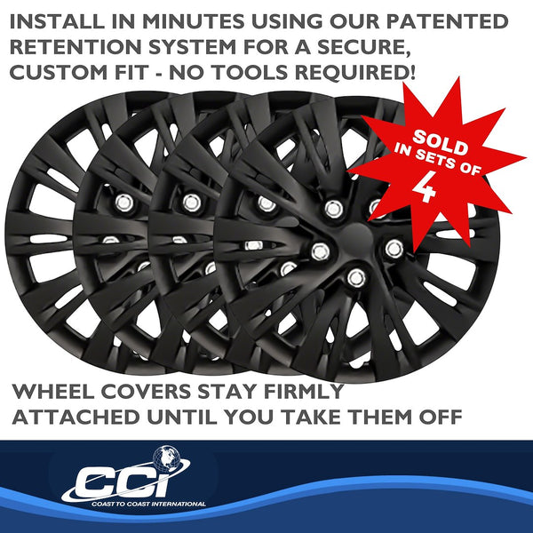 Coast To Coast 16 Inch Wheel Cover Set (MPN: IWC103716BLK)