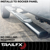 TrailFX 5 Inch Oval Bent Side Bars (MPN: A7068B)