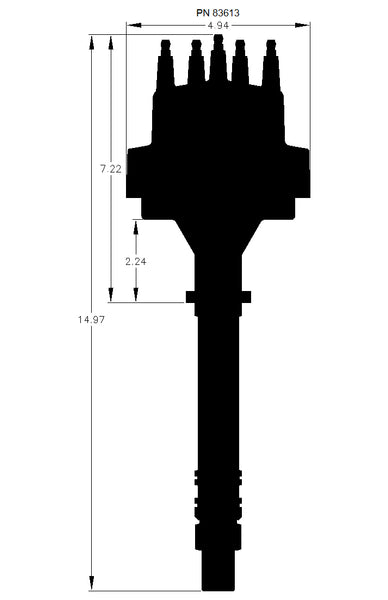 MSD Pro-Billet Distributor For Chevy V8 Engines (MPN: 83613)