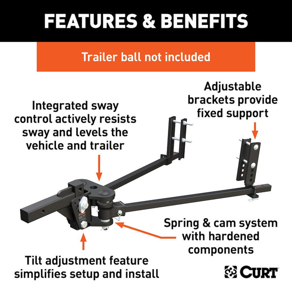 CURT TruTrack Weight Distribution Hitch (MPN: 17499)