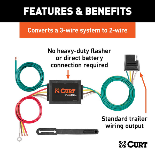 Curt Tail Light Converter for Vehicle Electrical Systems (MPN: 56175)