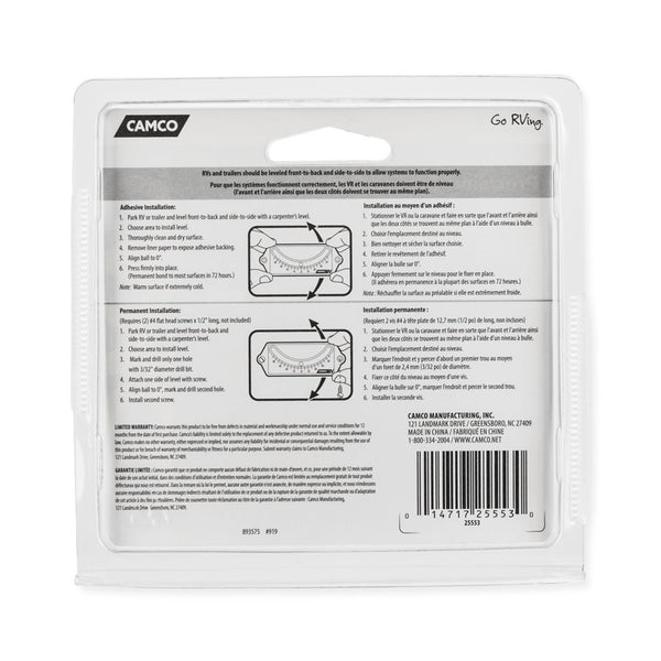 Camco RV Precision Curved Ball Level (MPN: 25553)