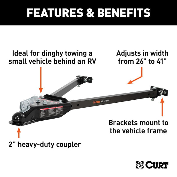 CURT Adjustable Tow Bar (MPN: 19745)