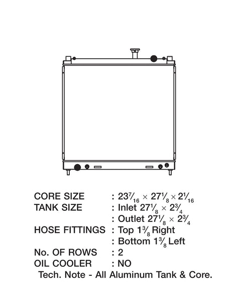 CSF Aluminum Radiator (MPN: 3328)