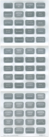 Multi Purpose Label Set for Contura Switch and Fuse Blocks (MPN: 8217-BSS)