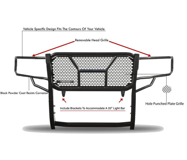 Black Horse Off Road Grille Guard (MPN: RU-TOTU22-B)