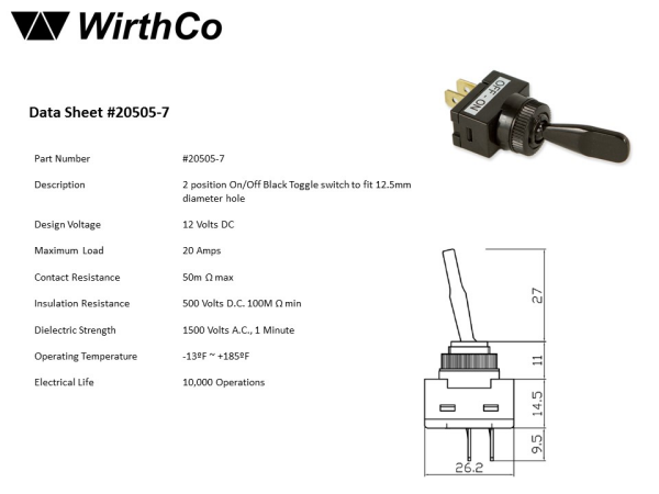 WirthCo Multi Purpose Switch (MPN: 20505)