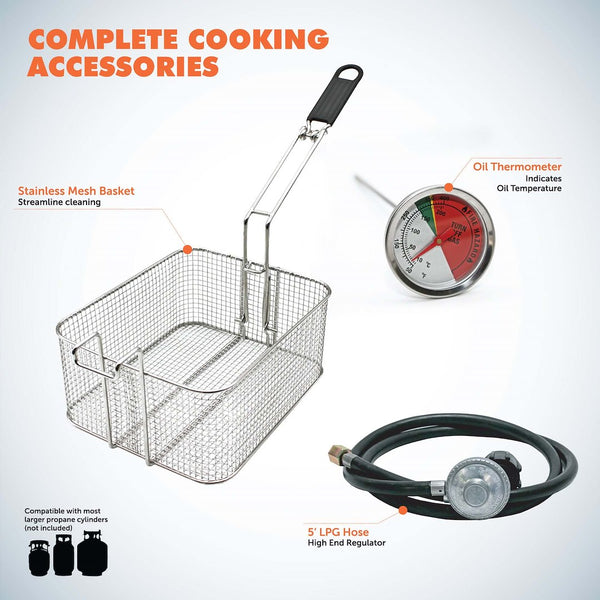 Flame King Portable Deep Fryer (MPN: PROLEO)