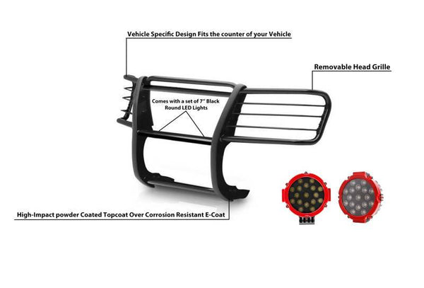 Black Horse Grille Guard Kit (MPN: 17FJ26MA-PLR)