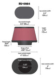 K&N Universal Washable Air Filter (MPN: RU-0984)