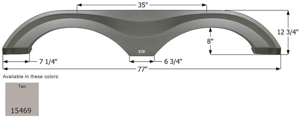 Icon Fender Skirt for Tandem Axle RVs (MPN: 15469)