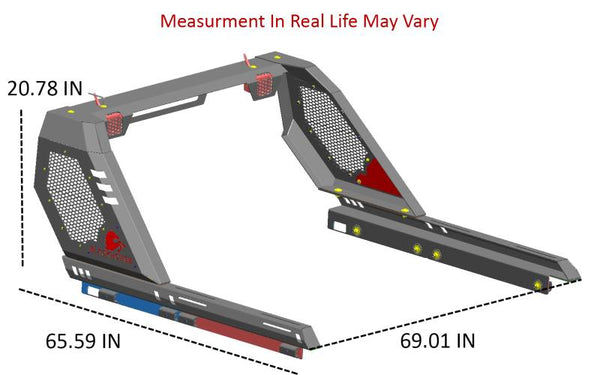 Black Horse Off Road Vigor Truck Bed Bar (MPN: VIRB02B-KIT)