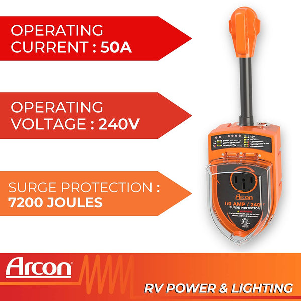 Arcon 50 Amp 240 Volt Surge Protector (MPN: 19759)