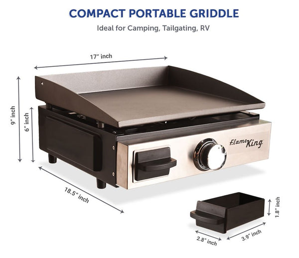 Flame King Cast Iron Griddle (MPN: YSNFM-HT-100NB)