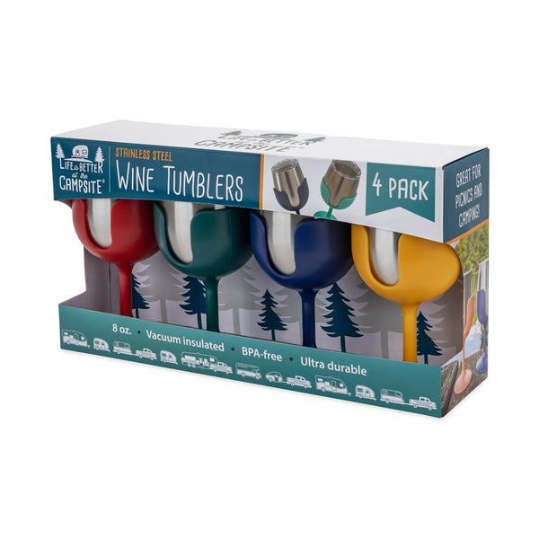 Camco Life Is Better At The Campsite Wine Tumblers (MPN: 53465)