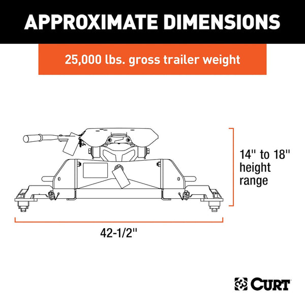 CURT A25 Fifth Wheel Trailer Hitch (MPN: 16046)