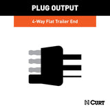 Curt Trailer Wiring Connector with 4-Way Flat Output (MPN: 56503)