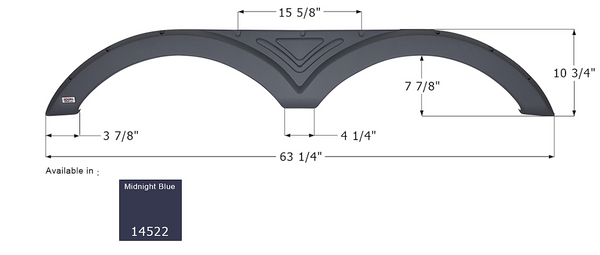 Icon Fender Skirt For Tandem Axle Trailers (MPN: 14522)