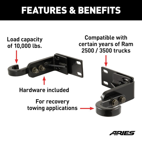 Aries Tow Hook Set (MPN: 35-5TOW)