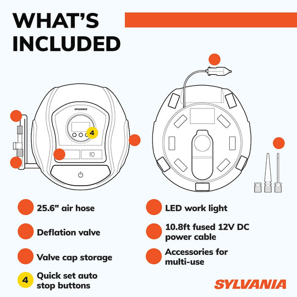 Sylvania Portable Tire Inflator (MPN: RTC600.BX)