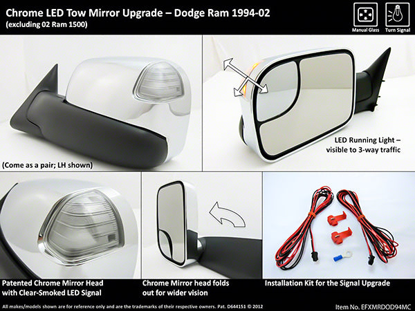ProEFX Exterior Towing Mirror (MPN: EFXMRDOD94MC)