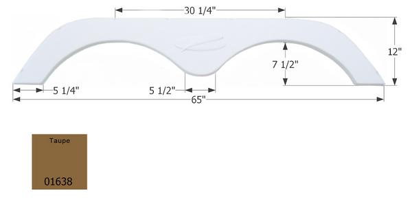 Icon Fender Skirt for Tandem Axle RVs (MPN: 01638)