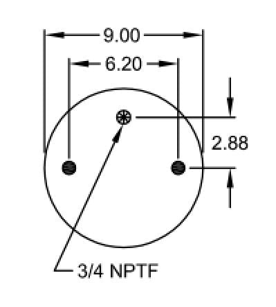 Firestone Industrial Single Bellows Air Spring (MPN: 8897)