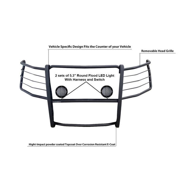 Black Horse Grille Guard Kit (MPN: 17GT29MA-PLFB)