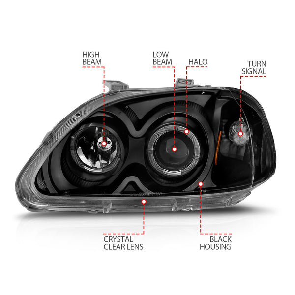 AnzoUSA Projector Headlight Assembly (MPN: 121068)