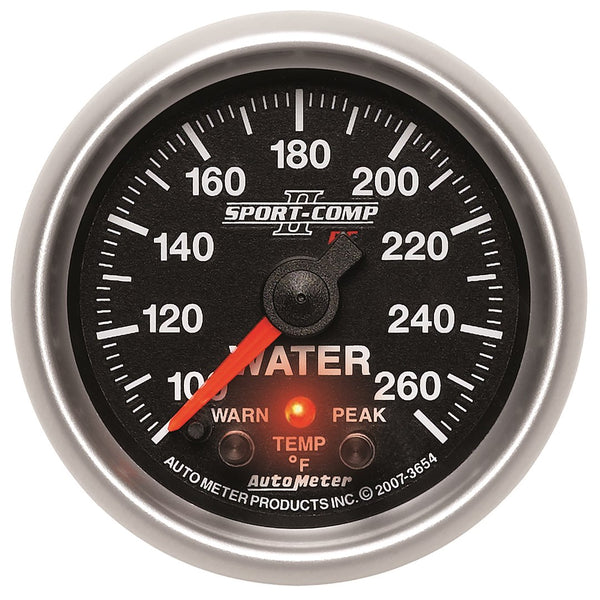AutoMeter Sport-Comp II Water Temperature Gauge (MPN: 3654)