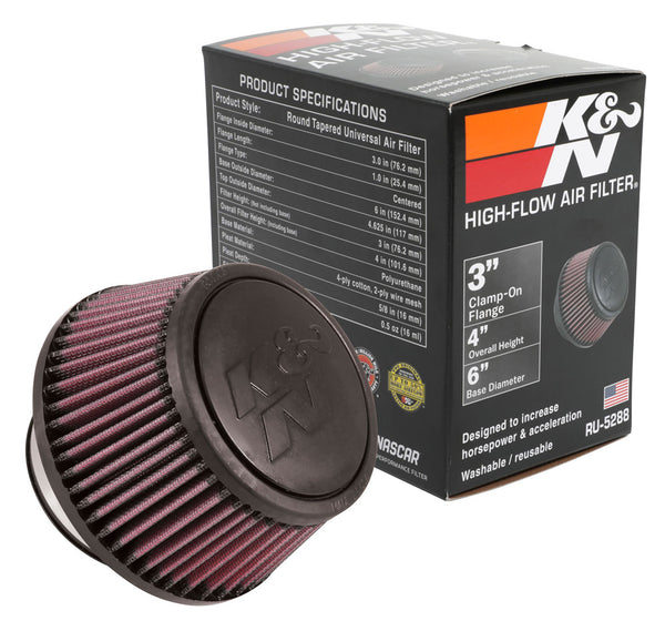 K&N Universal Washable Air Filter (MPN: RU-5288)
