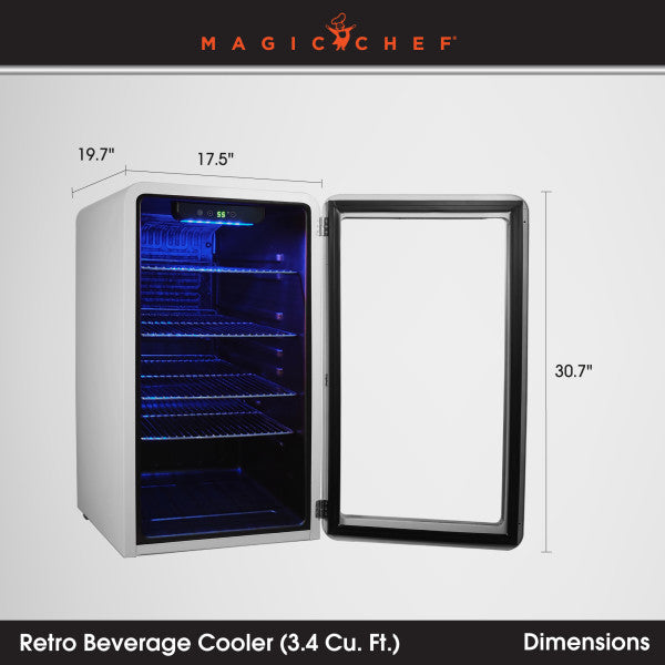 Magic Chef Retro Beverage Cooler (MPN: MCB34CHW)