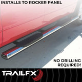 TrailFX Nerf Bar 4 Inch Oval Tube Side Steps (MPN: A1535S)