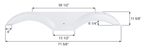 Icon Fender Skirt for Tandem Axle RVs (MPN: 16291)