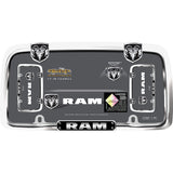 Cruiser License Plate Frame with Black Ram Logo (MPN: 11135)